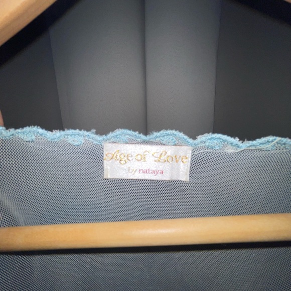 Vintage-Inspired Lace Slip with Hand Embroidered Sleeves and Bodice Floral - Picture 6 of 6